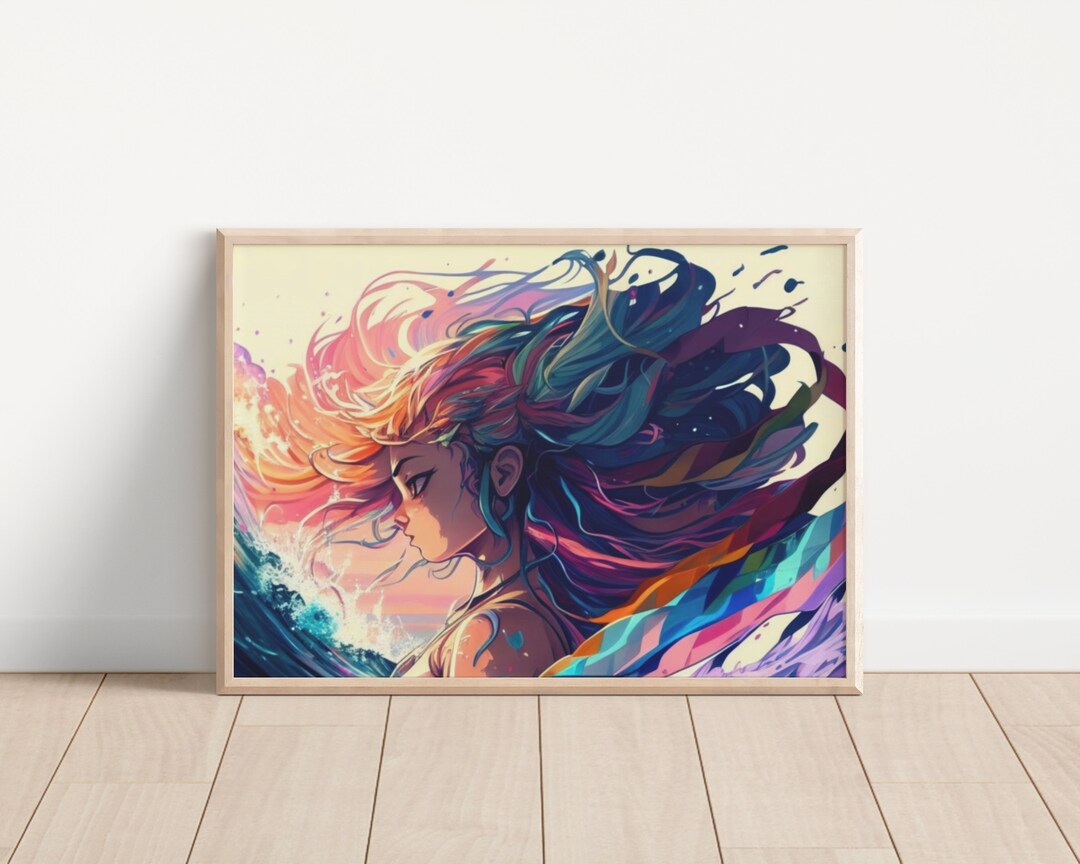 Rainbow Look PRINTABLE AI Art Decor for Your Wall | Downloadable AI ...