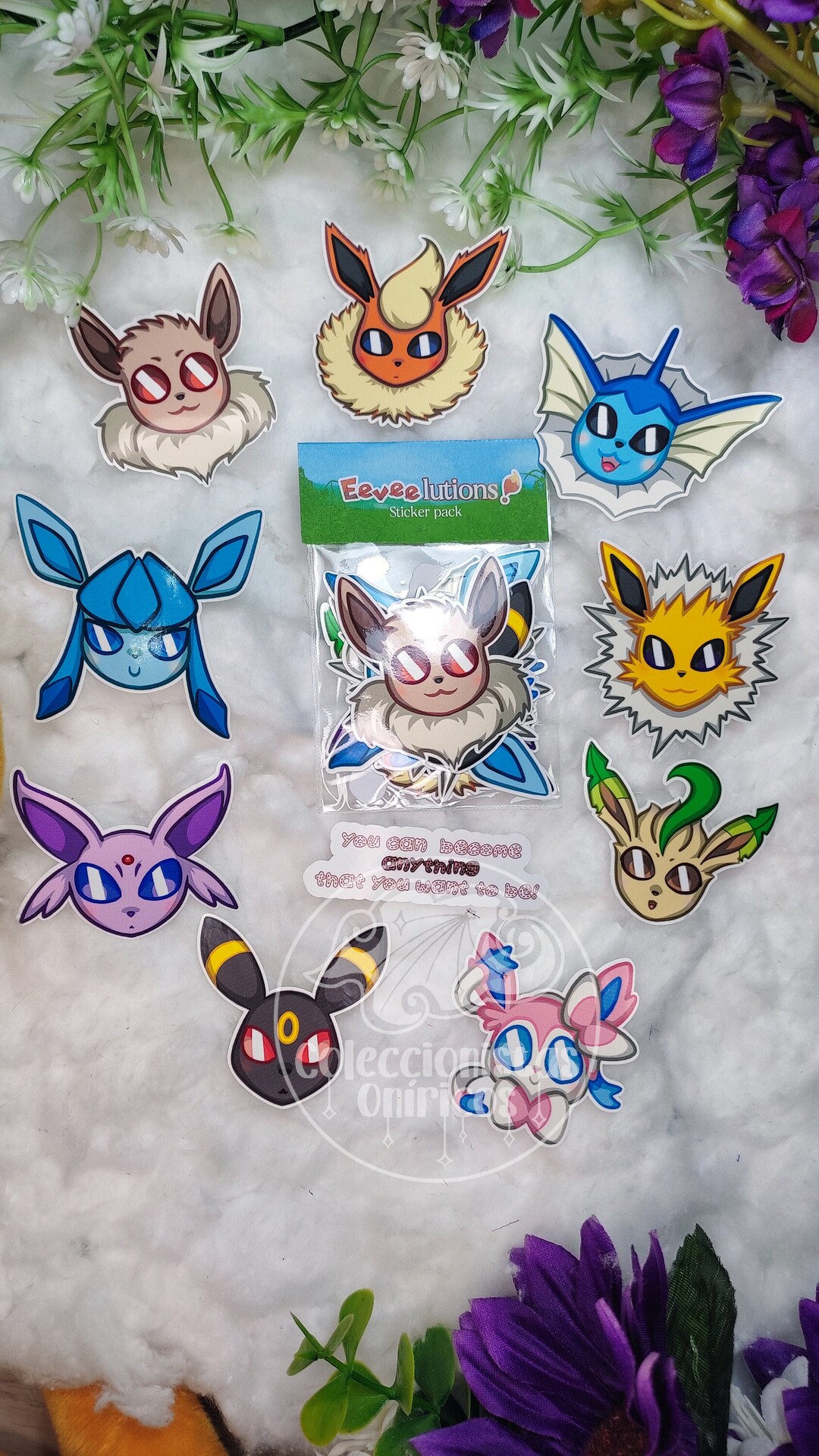 Eeveelutions Vinyl Stickers Stickers Vinyl Colorful Colorful Monsters ...