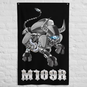 Beast Tamer M109R Srebrno-Czarna Flaga