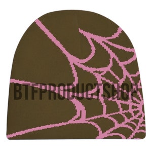 Spider Web Brown Beanie| Brown