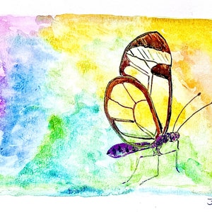 Original watercolor, digital print, art print, handmade, digital download, butterfly, insect, wall decoration, design, insect, art