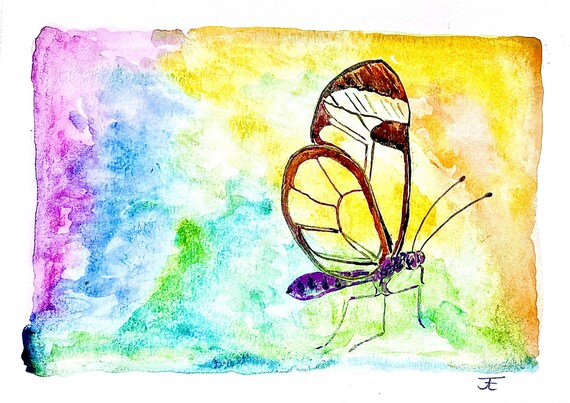 Original watercolor, digital print, art print, handmade, digital download, butterfly, insect, wall decoration, design, insect, art