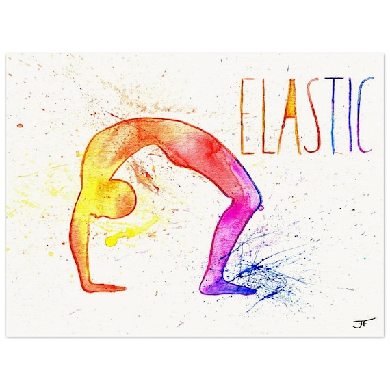 hand-painted watercolor painting directly from the artist, yoga, wall decoration, fine art print - poster made of matte paper in museum quality