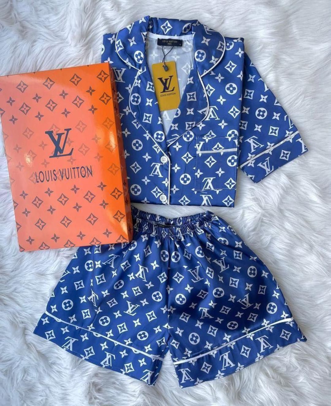 Blue Louis Vuitton Lux Pyjamas Set - Etsy