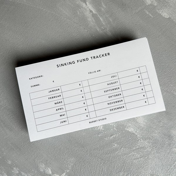 Minimal Sinking Fund Tracker Cash Envelopes Budget Savings Budget Studio