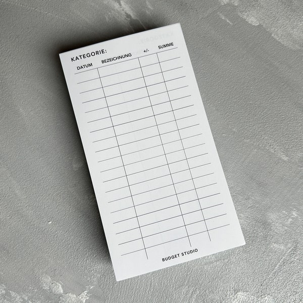 Minimal Ausgaben Tracker Cash Envelopes Budget Studio