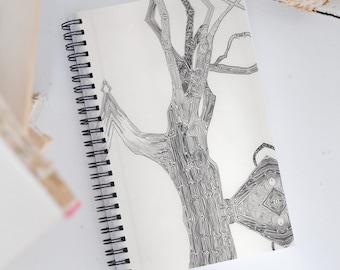 Spiral notebook: Hand Drawn Nature Art