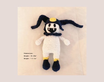 Atlus Shin Megami Tensei Persona Jack Frost Crochet Figure with Detachable Hat, Video Game Amigurumi, Crochet Doll, Knit, Mothers Day