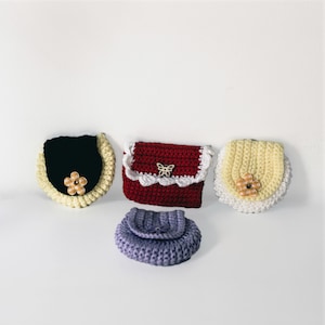 Handmade Crochet Coin Purses, Small Crochet Pouches, Mini Wallets, Cute Coin Holders, Crochet Bag Set, Gift for Her, Fathers Day