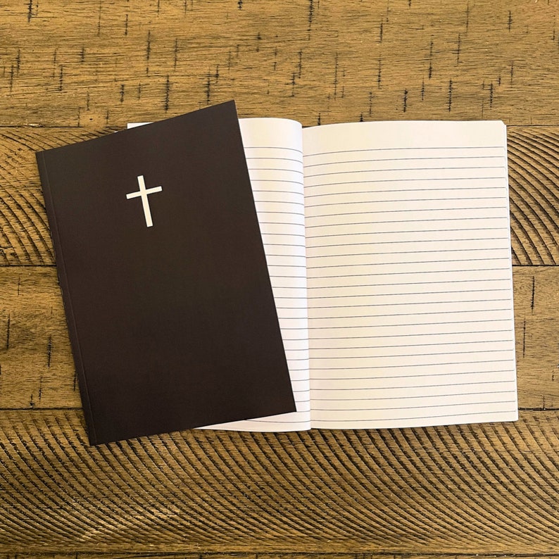 Cross Notebook Black Cross Notebook - Etsy