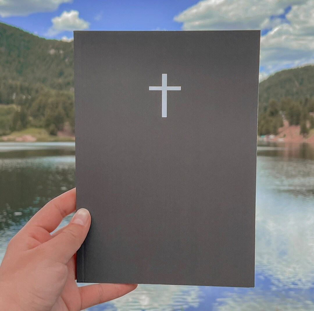 Cross Notebook Black Cross Notebook - Etsy