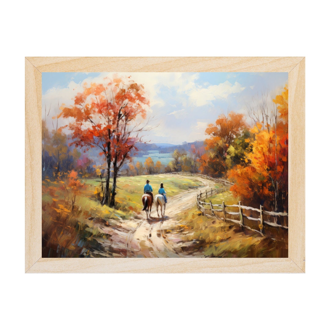 Horse and Rider Wall Art Western Horse Wall Art Newlywed Etsy