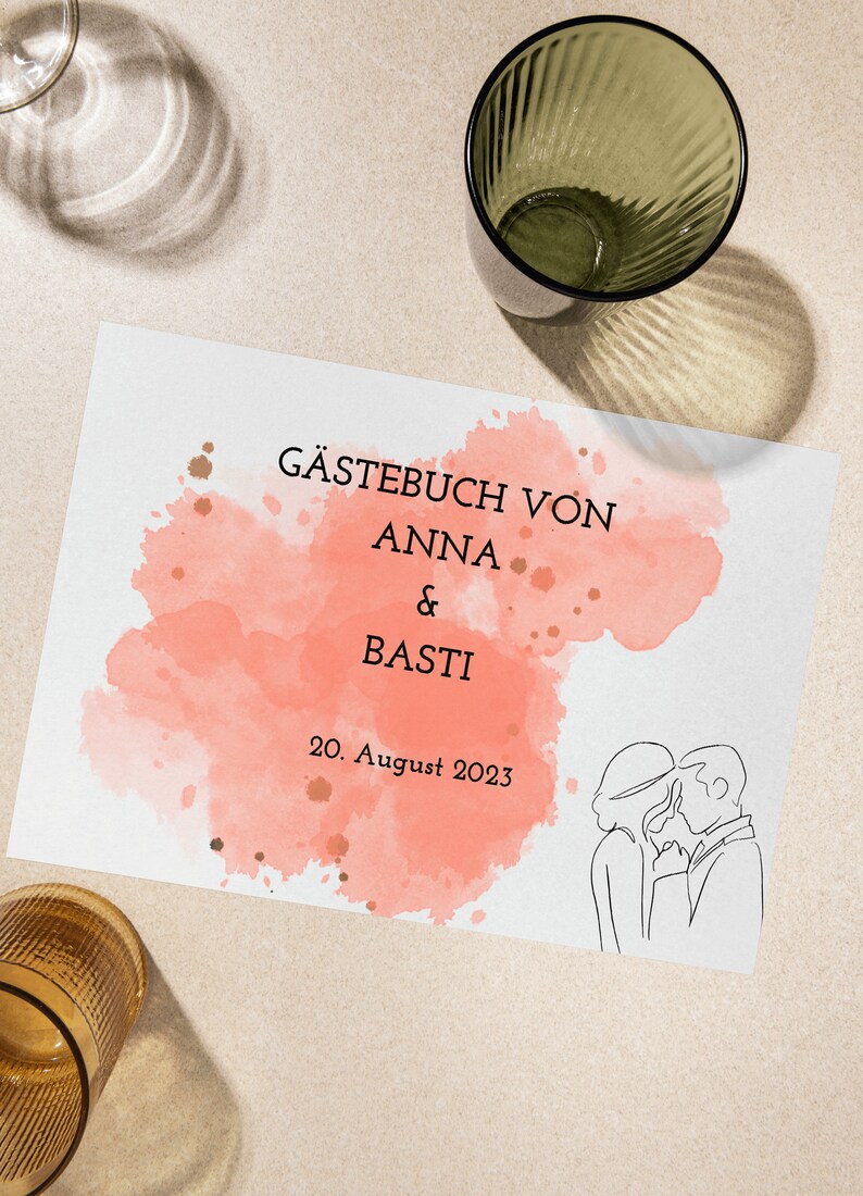 Wedding Guest Book Digital Template Wedding Friends Book Etsy