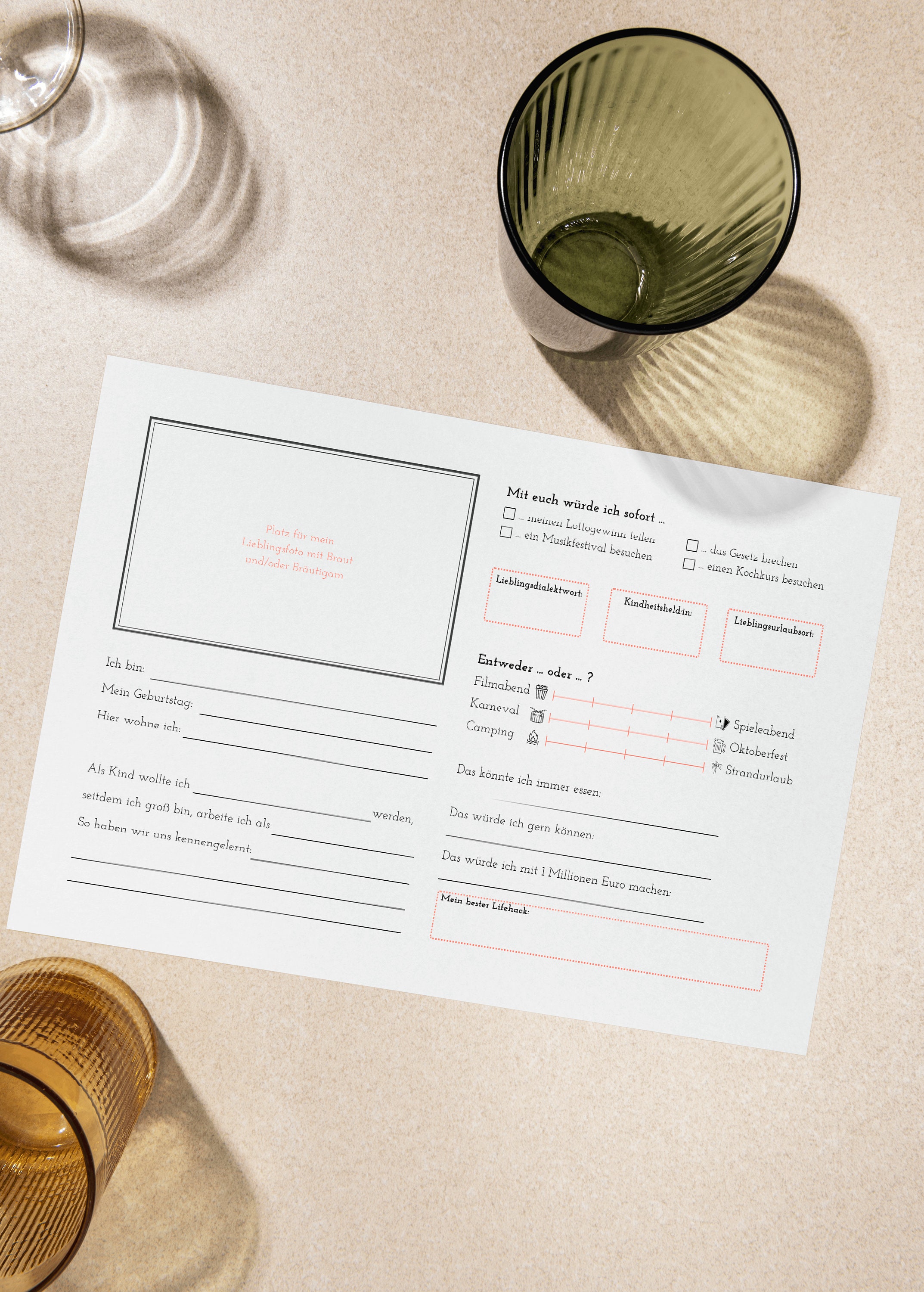 Wedding Guest Book Digital Template Wedding Friends Book Etsy