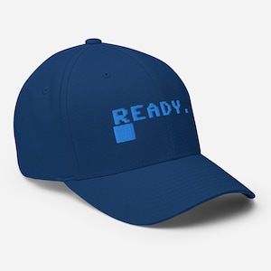 Flexfit Cap | C64 Ready | Retro Computing Embroidered Hat & Geek Gift