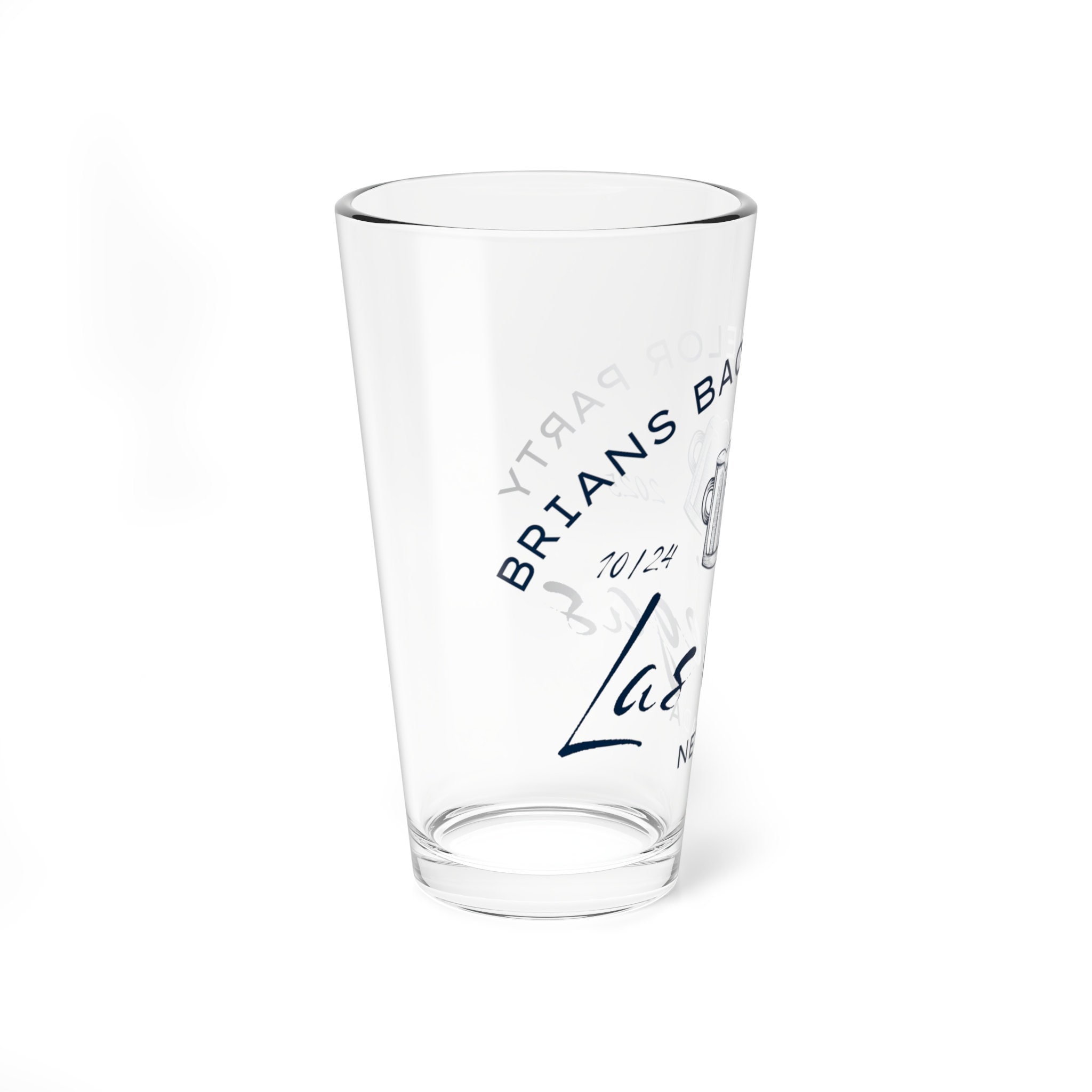 Personalized Details on Bachelor Party Glassware
