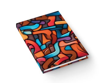 Vibrant Abstract Geometric Journal - Durable 5x7 Hardcover Notebook for Creative Inspiration