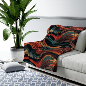 Vibrant Bohemian Sherpa Fleece Blanket – Cozy Throw for Home Decor & Gift Ideas
