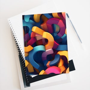 Vibrant 3D Geometric Hardcover Journal – Colorful 128-Page Ruled Notebook for Creative Writing