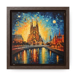 Vibrant Cubist La Sagrada Familia Canvas Print - Modern Barcelona Wall Art
