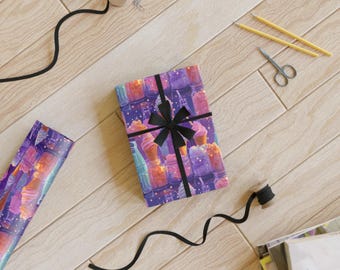Papel de regalo para helados, papel satinado para postres, ecológico.