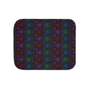 Gothmas Sherpa Blanket | Gothic Floral Quilling-Look Throw, Halloween to Christmas Cozy Decor Gift image 10