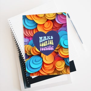 Vibrant Geometric Journal with Inspirational Message, Abstract Hardcover Notebook for Creative Expression