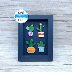 Succulent Digital download, SVG, PDF laser cut files