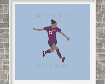 Wzór do haftu krzyżykowego Christen Press: Piłka nożna USWNT (do pobrania w formacie PDF)