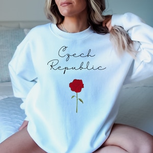 Czech Republic National Flower Shirt, Czech Women&#39;s Sweatshirt, Czech Republic Shirt, Czech Gifts, Czech Republic Shirt