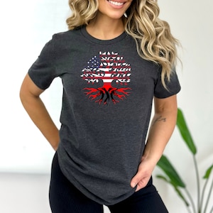 American Grown Albanian Roots Shirt, Unisex Albanian Shirt, Gift for her Gift for him