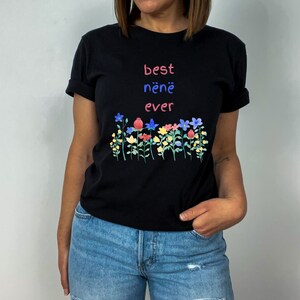 Nënë Wildflower Mom T-shirt, Gift for Mother&#39;s Day, Albanian Women&#39;s T-shirt, Albanian Shirt, Albanian Gifts, Gift for Any Occasion