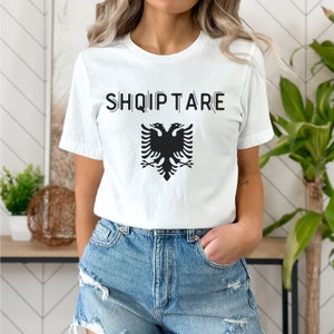 Albanian women&#39;s T shirt, Shqiptare Shirt, Albanian Eagle Shirt, Albanian Pride Shirt, Albanian Gift