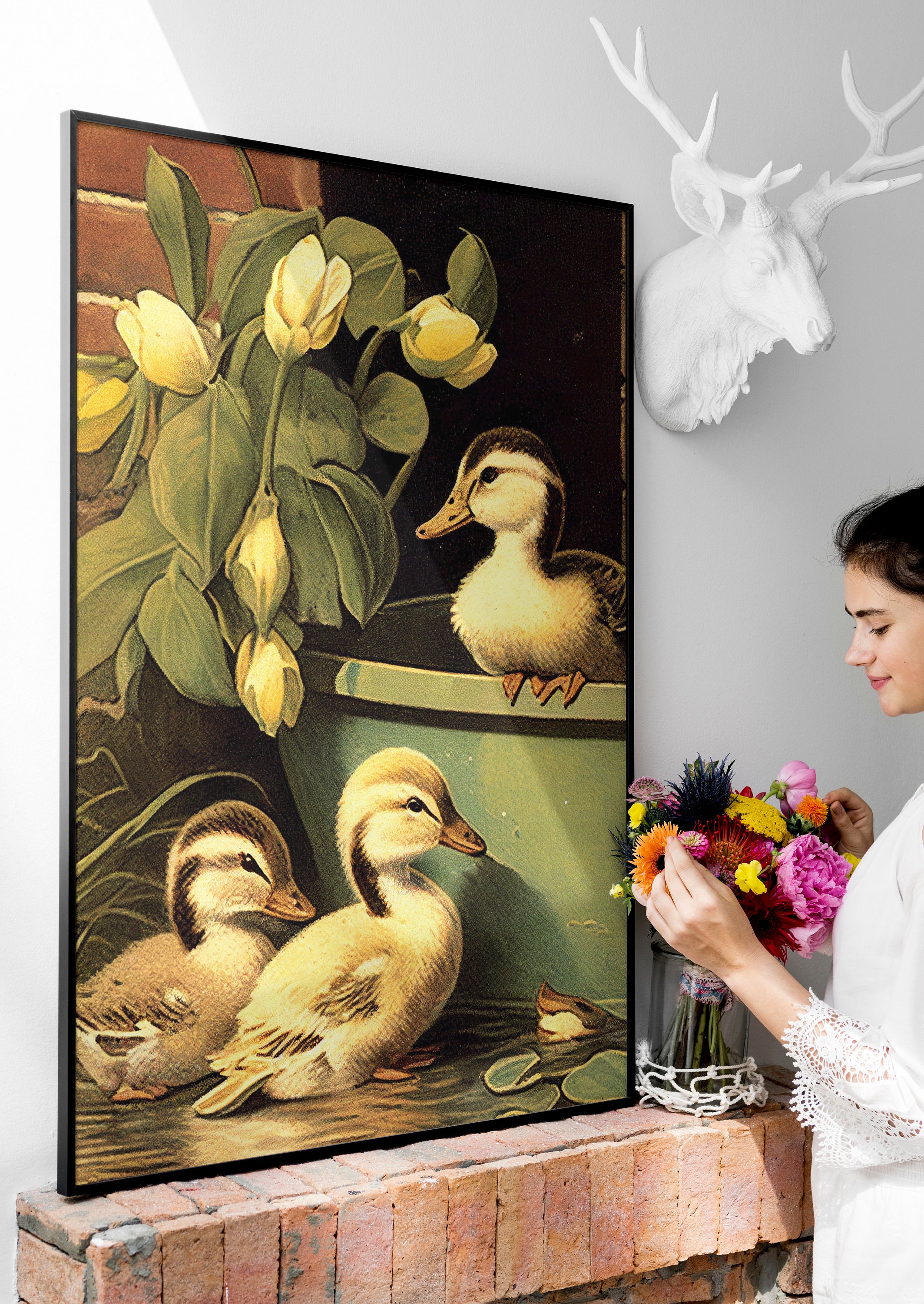 Duck Vintage Nursery Wall Art PRINTABLE Digital Downloadable Wall Art