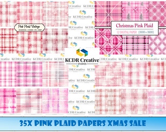 Roze kerstruitjespapier: plakboekbundel (digitale download)