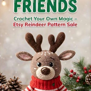 Reindeer Wonderland - Downloadable Crochet Pattern for Adults & Younger Crafters!
