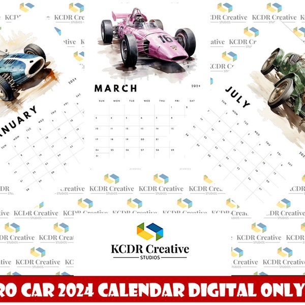 2024 Classic Car Calendars Etsy