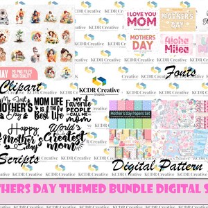 Celebrate Mom: Mother's Day Bundle - Clipart, Scripts, Patterns, Fonts! - Grab a Bargain