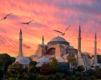 Sunset in Hagia Sophia