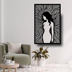 Female Silhouette SVG DXF – Abstract Laser Cut File for CNC, Wall Art, Engraving, Vinyl Cutting – Instant Digital Download