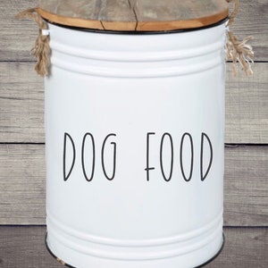 Contenedor comida para mascotas, tapa abatible, bote, tarro, recipiente  para pienso, perros, gatos, 5,7 litros, 24 x 25,5 x 14 c