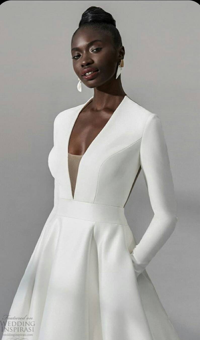 Civil Wedding Dresscivil Wedding Dress Mermaid Wedding Etsy