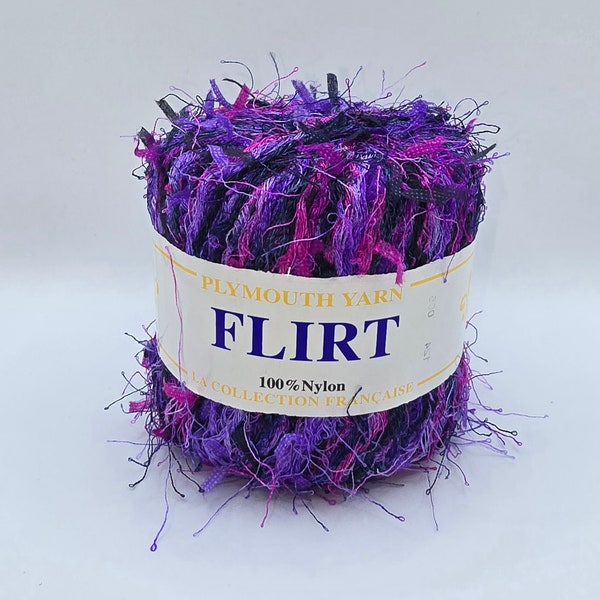 Flirt Eyelash Yarn- 124 Purple/Fuschia/ Navy (Discontinued)