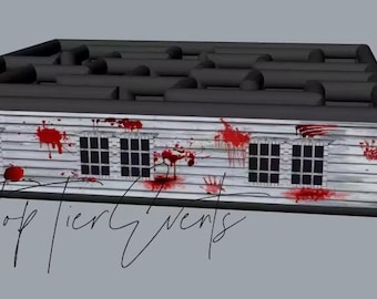 33X33X7 ft. Extra Large Halloween Spooky INFLATABLE Graphic Maze! Halloween party tent