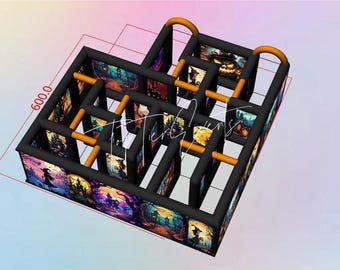 Large Halloween Spooky INFLATABLE Graphic Maze