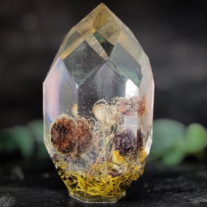 Getrocknete Blumen und Laub Harz Kristall Ornament
