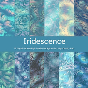 Iridescent Patterns Digital Papers, unique iridescent pattern | Digital Prints For Projects | Unique pattern PNG | Iridescent Patterns