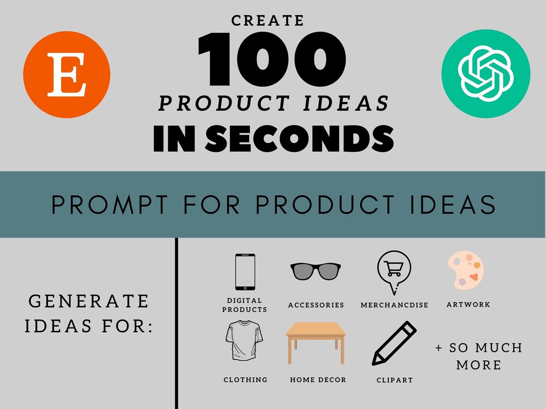 INSTANTLY Generate 100 Ideas: Text Prompt for Chatgpt | Idea Generator ...