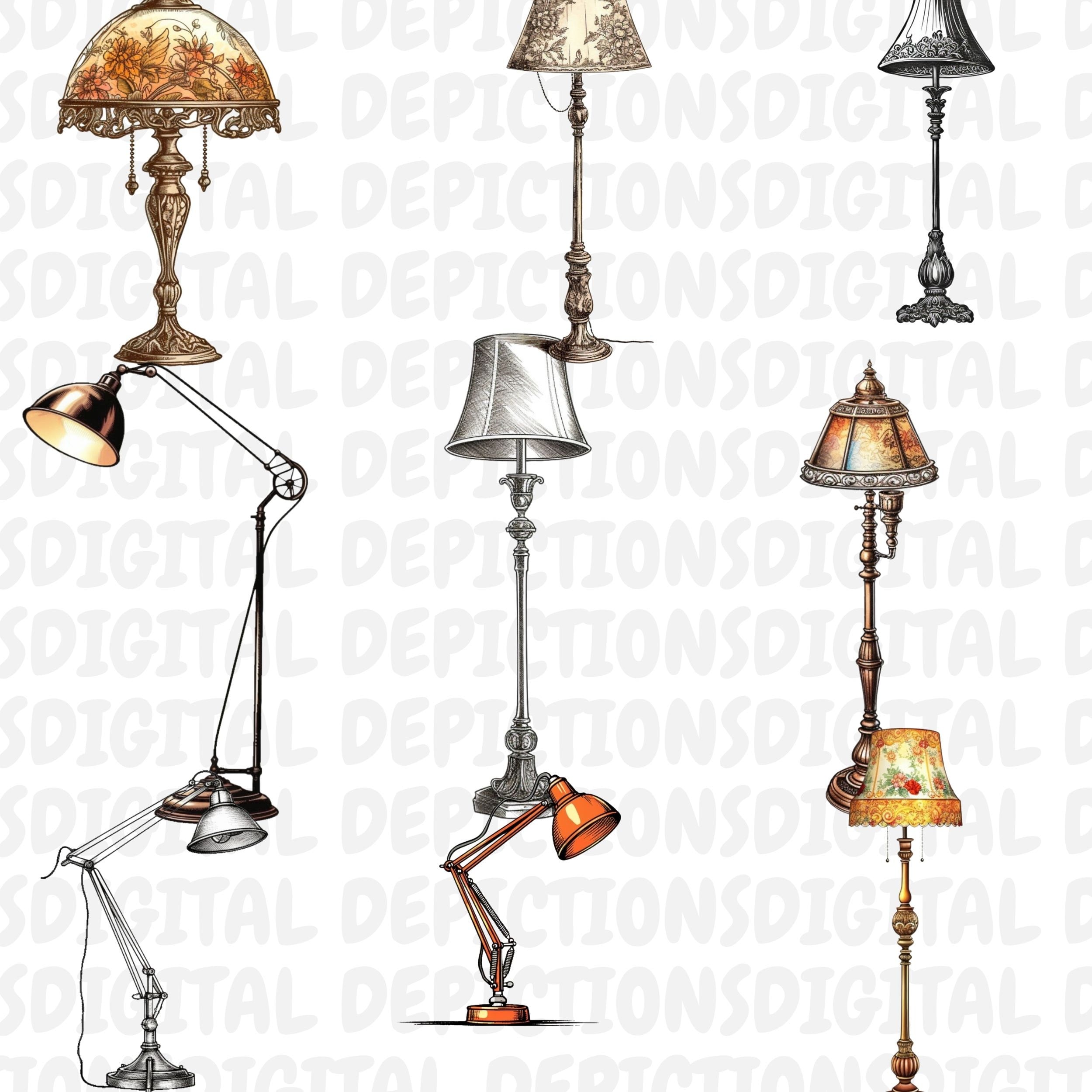 Beautiful Lamps Clip Art Pack | Desk Lamp Clip Art, Floor Lamp Clip Art,  Arched Floor Lamp Clip Art, Swing Arm Lamp PNG | Digital Download - Etsy  Israel, image size:2500x2500