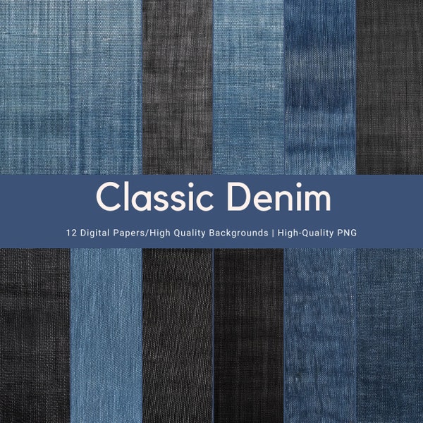 Denim Digital Papers, Unique Denim Pattern | Digital Prints For Projects | Unique pattern PNG | Denim Digital Pattern